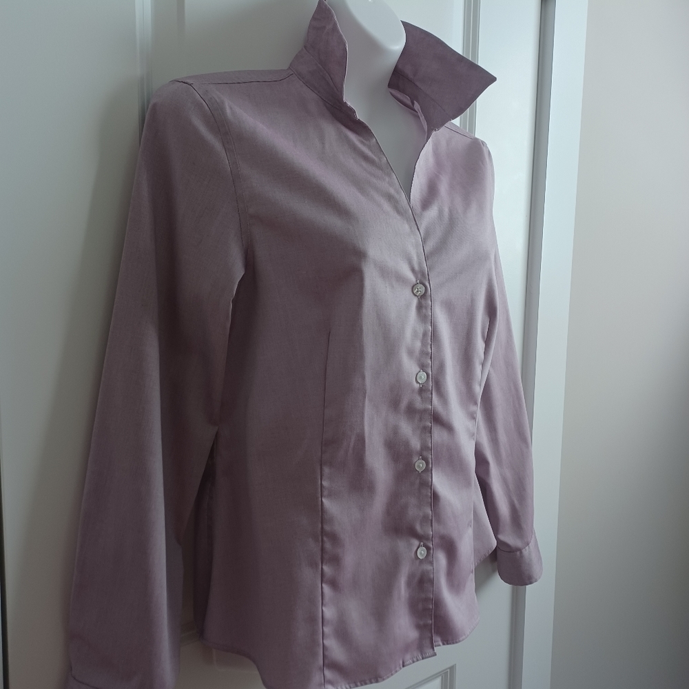 Classic button up long sleeve shirt, size medium